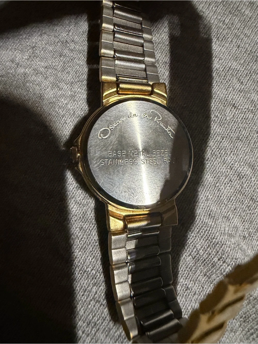 Gold Tone Men's Quartz Bracelet Watch - Black Dial